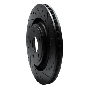 Chrysler 200 Brake Rotor (1) - Front Right - R1 Concepts - Drilled & Slotted - Black - `08-`14